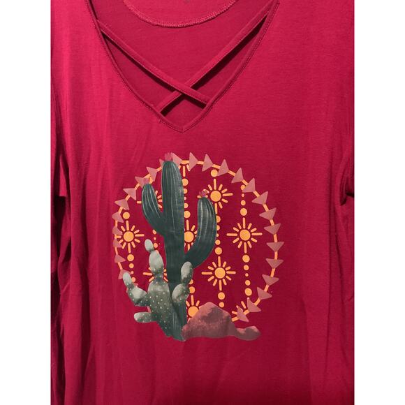 New Outback Trading Company Sunshine & Cactus Top Large - Picture 4 of 6